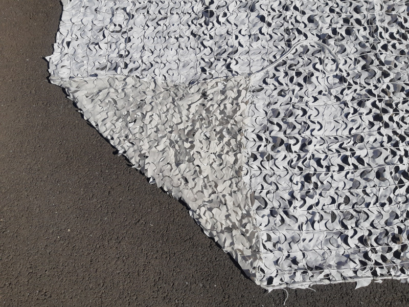 Filet camouflage blanc renforcé personnalisable Larrieu Frères filet camo déco Filet camouflage blanc renforcé personnalisable Larrieu Frères filet camo déco