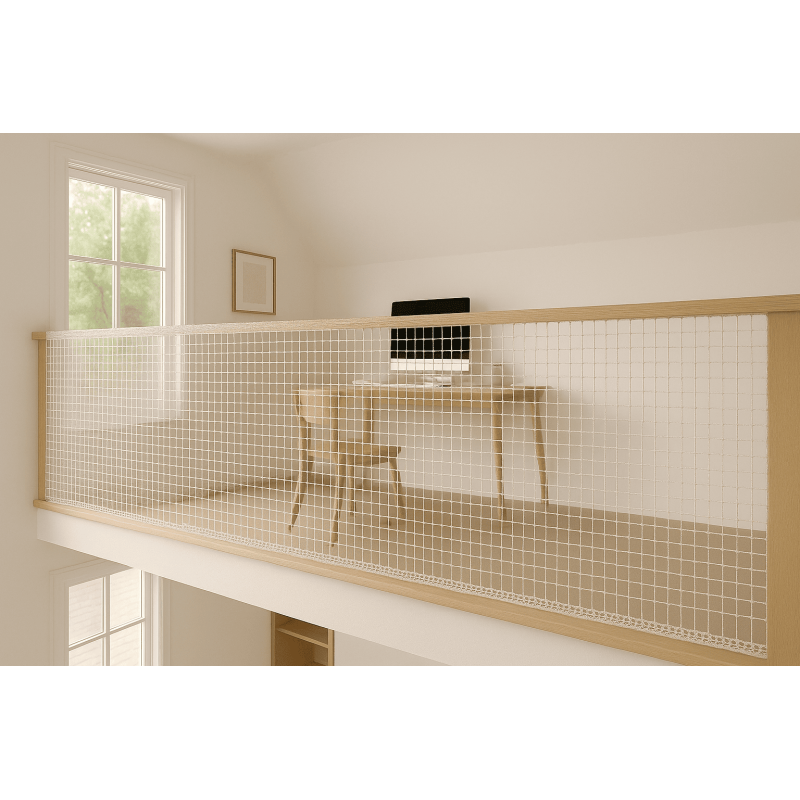 filet pour habitation beige protection mezzanine bureau étage maison filet de protection intérieur