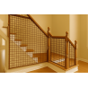 Filet de sécurité habitation marron fixation escalier balcon protection légère intégration visuelle réussie Filet de sécurité habitation marron fixation escalier balcon protection légère intégration visuelle réussie