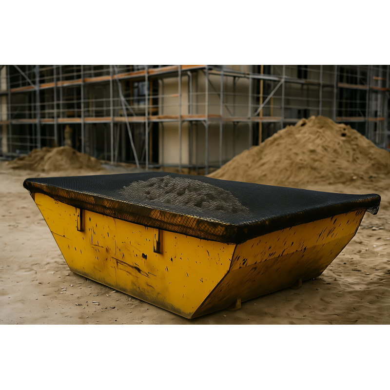 Filet de sécurité Larrieu Frères filet bennes chantier gravats filet de protection