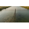 Filet de barrage pisciculture étangs bassin poissons polyéthylène maille 25 mm 50 mm
