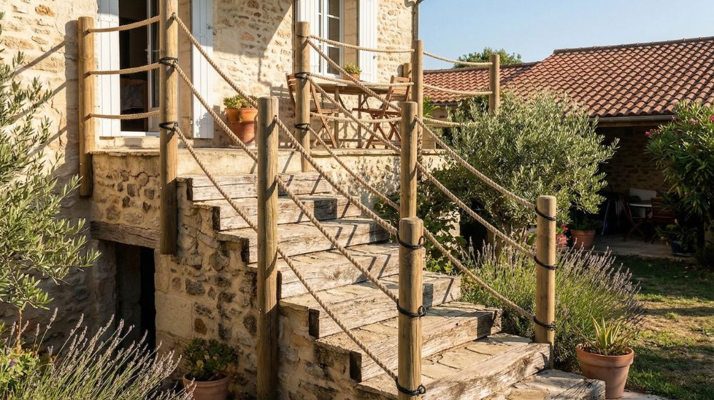 cordage polypropylène beige imitation chanvre naturel extérieur résistant UV pluie soleil