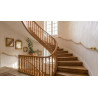 main courante rampe escalier corde chanvre anneaux laiton rampe sur mesure larrieu freres
