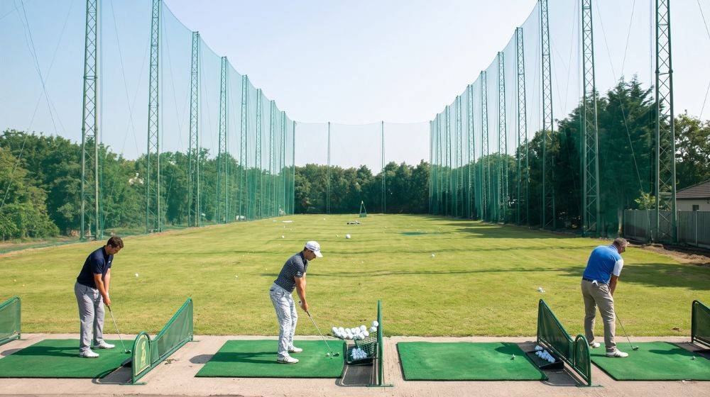 Filet pare-balles practice golf sécurité joueurs visiteurs protection terrains résistance longue durée