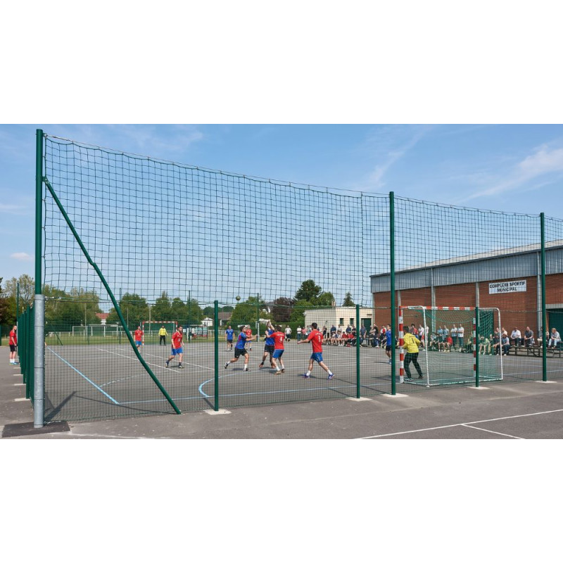 Filet pare-ballons handball protection gymnase terrain entraînement sécurité joueurs spectateurs durable
