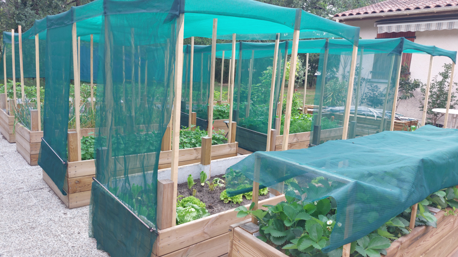 Filet ombrage pour potager et terrasses