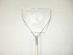 Épuisette pour la pisciculture épuisette maille 12mm élevage poissons pêche manche bois