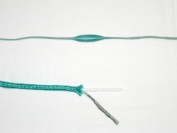 Flotteur sous gaine et corde flottante pour filets de pêche mer rivière étang Larrieu Frères