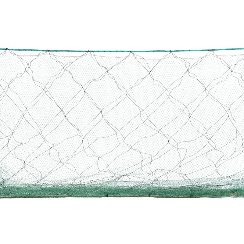 Tramail nylon maille 10 mm filet de pêche en rivière nappes nylon vert corde flottante