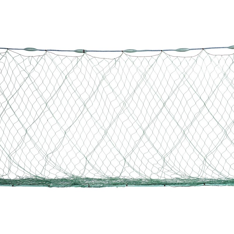 Tramail nylon maille 40 mm filet de pêche en rivière nappes nylon vert corde flottante