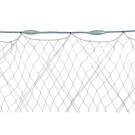 Tramail nylon maille 40 mm filet de pêche en rivière nappes nylon vert corde flottante