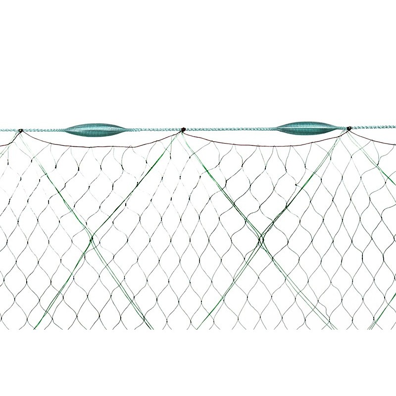 Tramail nylon maille 27 mm filet de pêche en rivière nappes nylon vert corde flottante