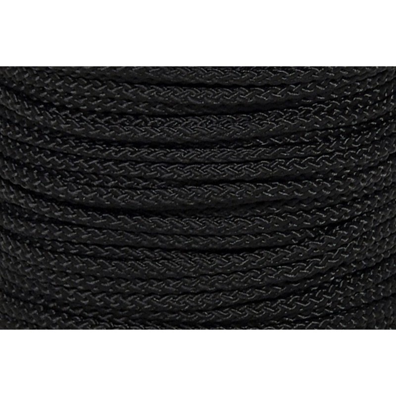 Cordage tressé noir tresse polypropylène noire bobine 100m Ø3mm zoom