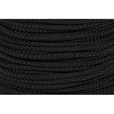 Cordage tressé noir tresse polypropylène noire bobine 100m Ø3mm zoom