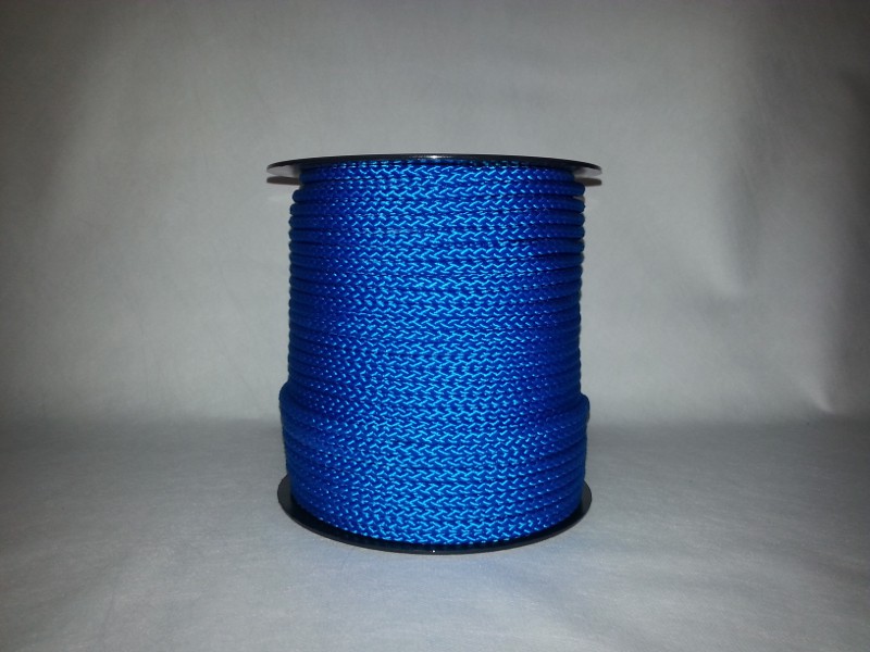 Cordage polypropylène tressé bleu