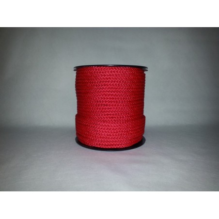 Cordage polypropylène tressé rouge